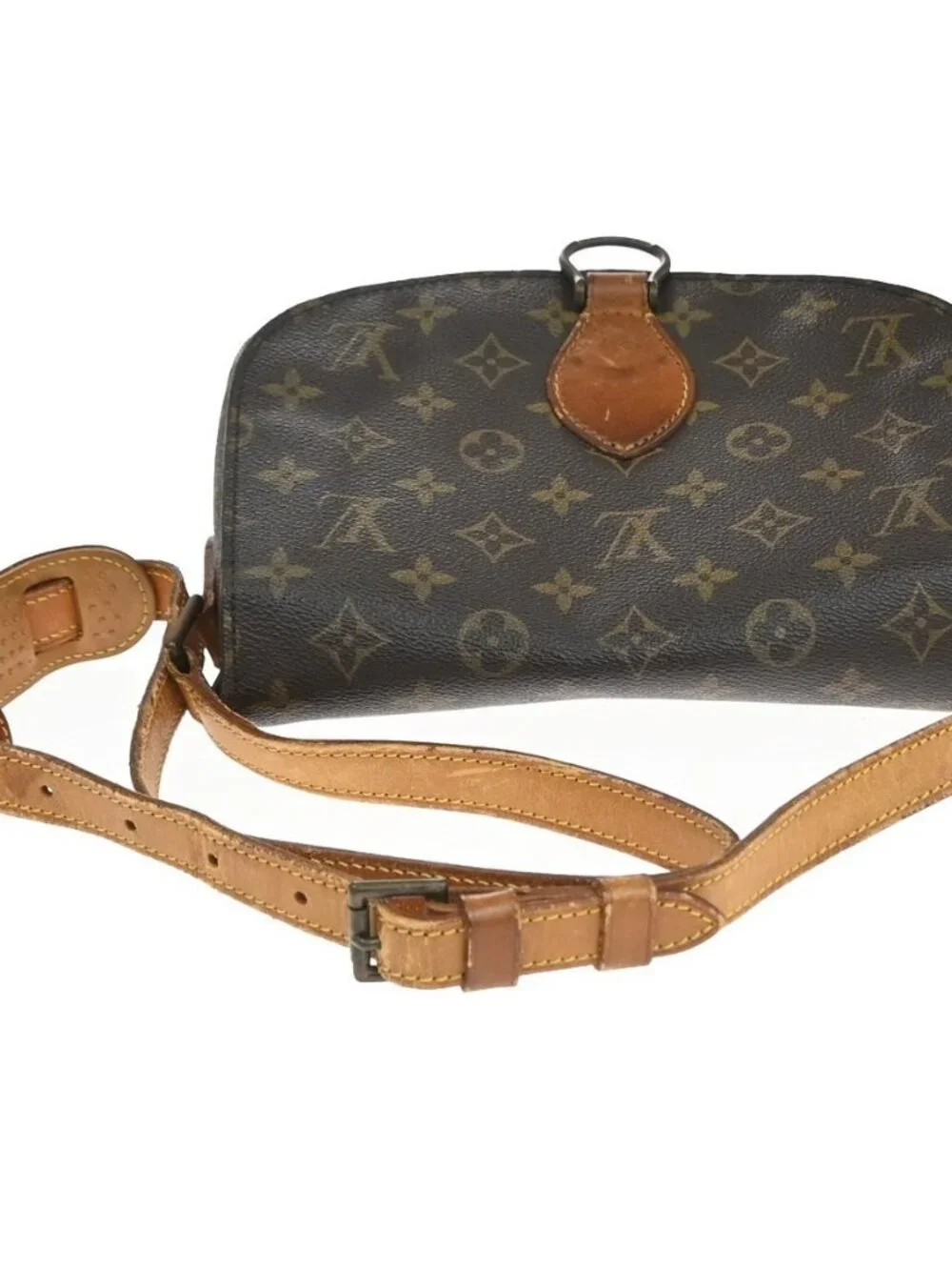 LOUIS VUITTON Saint Cloud GM Shoulder Bag Monogram Leather Brown M51242 32YH880